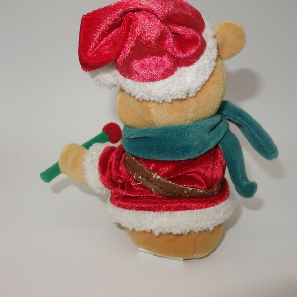2001 Disney Store Winnie the Pooh Bear Drummer Boy Christmas Bean Plush - Picture 4 of 9